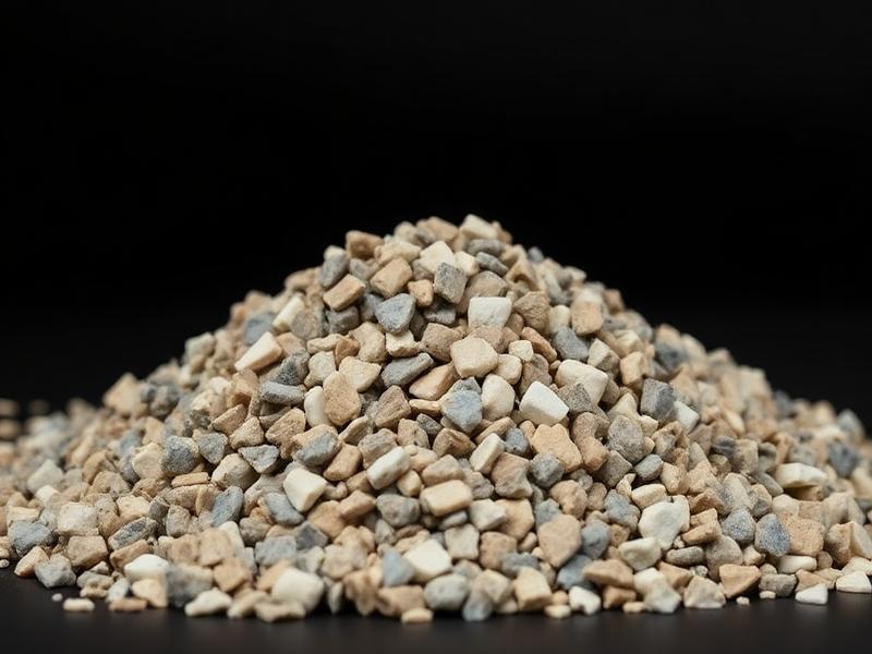 Pile of crushed stone bagarkut aggregate chips